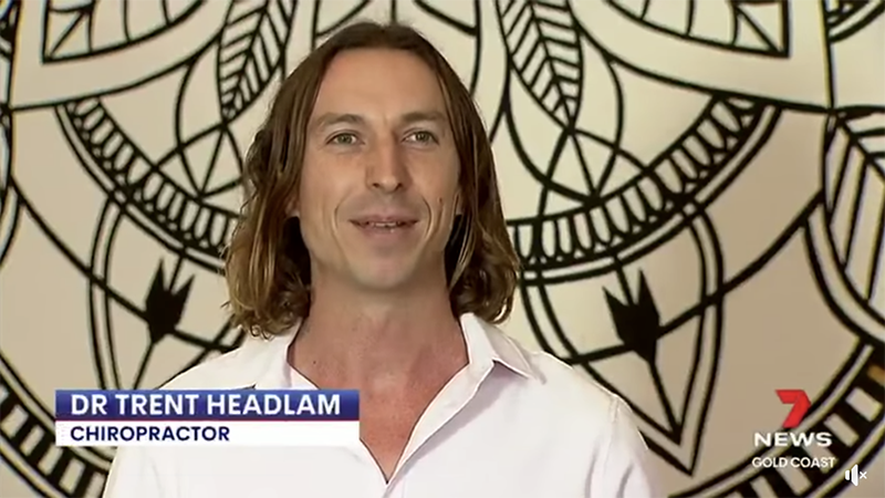 inthenews_ch7 chiropractor Dr Trent Headlam